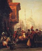 Ivan Aivazovsky Coffee-house by the Ortakoy Mosque in Constantinople Germany oil painting artist